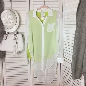 3/$25 {Revolve} Line & Dot Neon Layered Top- S